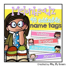 Load image into Gallery viewer, Editable Name Tags { Melonheadz Theme }