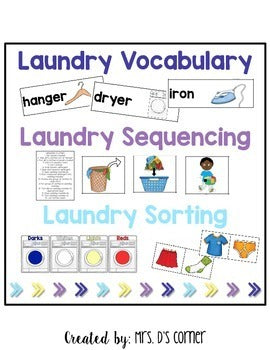 Learning How to Do Laundry { 3 centers with visuals! }