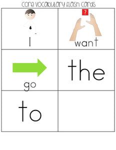 SPED Strips Set 1 | Fluency Strips for SPED |Core Vocabulary Sentence Strips AAC