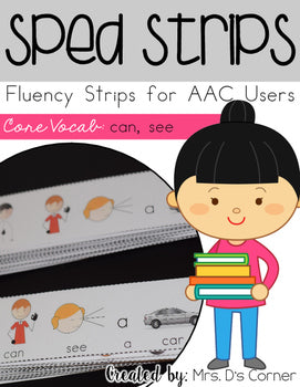 SPED Strips Set 2 {Fluency Strips for SPED} Core Vocabulary Sentence Strips AAC