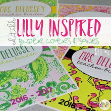 Load image into Gallery viewer, Editable Binder Covers ( Lilly Inspired Set 2 )