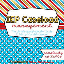 Load image into Gallery viewer, The Ultimate Special Education Binder | Red Blue Yellow [editable] IEP Binder