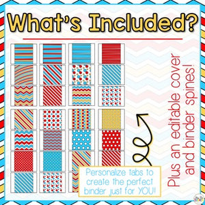 The Ultimate Special Education Binder | Red Blue Yellow [editable] IEP Binder