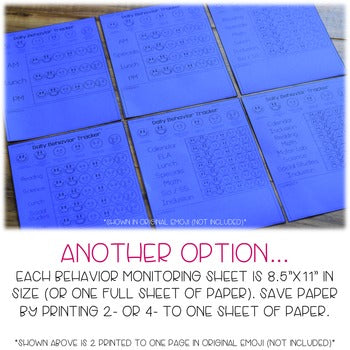 Apple Emoji Daily Behavior Monitoring Form ( 6 editable versions )
