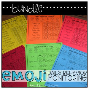BUNDLE Emoji Daily Behavior Monitoring Form ( 16 versions )