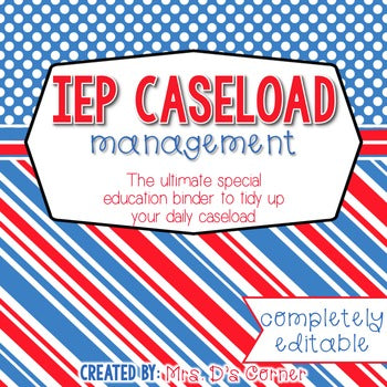 The Ultimate Special Education Binder | Red White Blue [editable] IEP Binder