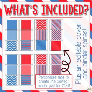 The Ultimate Special Education Binder | Red White Blue [editable] IEP Binder