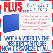 Load image into Gallery viewer, The Ultimate Special Education Binder | Red White Blue [editable] IEP Binder