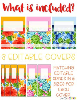 Editable Teacher Binder ( Lilly Inspired )