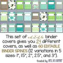 Load image into Gallery viewer, Editable Binder Covers ( Teal Mosaic )