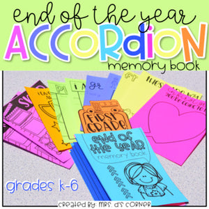 End of the Year Activity - Accordion Memory Booklet