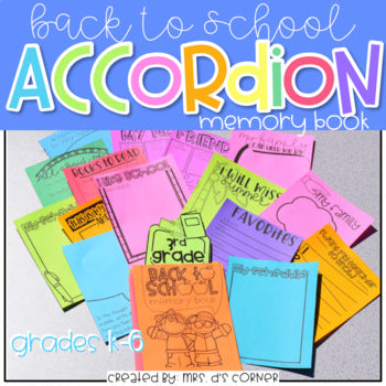 Back to School All About Me Activity - Accordion Memory Booklet