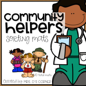 Community Helpers Sorting Mats | Community Helper Reader and Sorting Activity