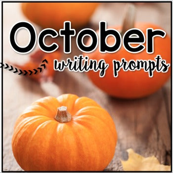 October Photo Writing Prompt Task Cards | Writing Prompts for October