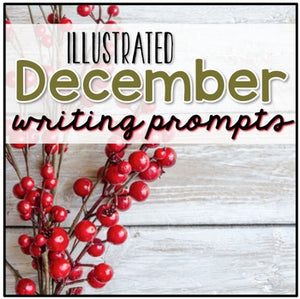December Photo Writing Prompt Task Cards | Writing Prompts for December