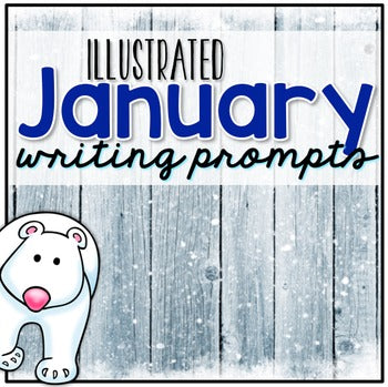 January Photo Writing Prompt Task Cards | Writing Prompts for January