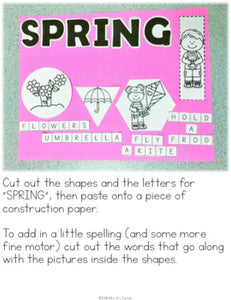Spring Fine Motor Skills and Activities