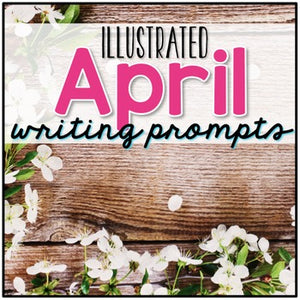 April Photo Writing Prompt Task Cards | Writing Prompts for April