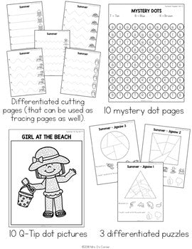Summer Fine Motor Skills and Activities