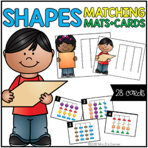 Shapes Matching Mats and Activity Cards (Patterns, Colors, and Matching)