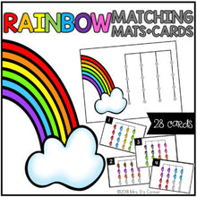 Load image into Gallery viewer, Rainbow Matching Mats and Activity Cards (Patterns, Colors, and Matching)