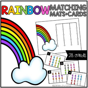 Rainbow Matching Mats and Activity Cards (Patterns, Colors, and Matching)