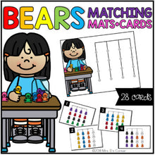 Load image into Gallery viewer, Counting Bears Matching Mats and Activity Cards (Patterns, Colors, and Matching)