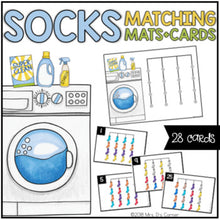 Load image into Gallery viewer, Laundry and Socks Matching Mats and Activity Cards (Patterns, Colors, and Match)