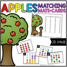 Load image into Gallery viewer, Apples Matching Mats and Activity Cards (Patterns, Colors, and Matching)