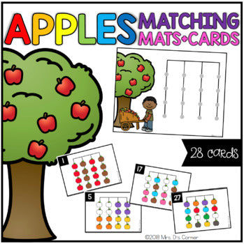 Apples Matching Mats and Activity Cards (Patterns, Colors, and Matching)