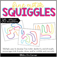 Load image into Gallery viewer, Squiggles Fine Motor Activity Packet ( 30 different line patterns! )