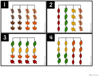 Leaves Matching Mats and Activity Cards (Patterns, Colors, and Matching)