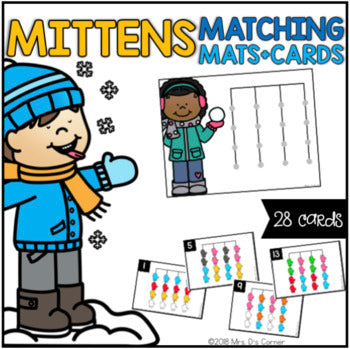 Mittens Matching Mats and Activity Cards (Patterns, Colors, and Matching)