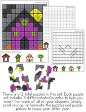 Load image into Gallery viewer, Halloween Mystery Picture Hundred&#39;s Chart Puzzles