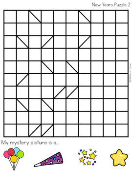 New Years Mystery Picture Hundred's Chart Puzzles