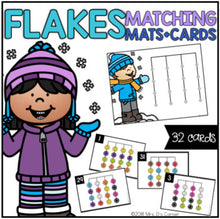 Load image into Gallery viewer, Snowflakes Matching Mats and Activity Cards (Patterns, Colors, and Matching)