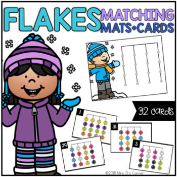Snowflakes Matching Mats and Activity Cards (Patterns, Colors, and Matching)
