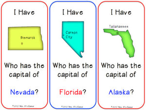 I Have, Who Has ... US States and Capitals