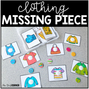 Clothing Themed Missing Pieces Task Box | Task Boxes for Special Education