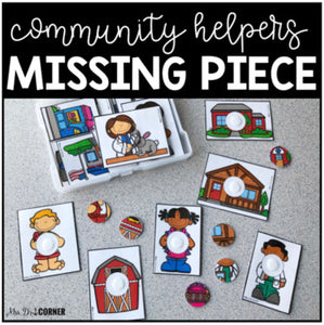 Community Helpers Missing Pieces Task Box | Task Boxes for Special Education