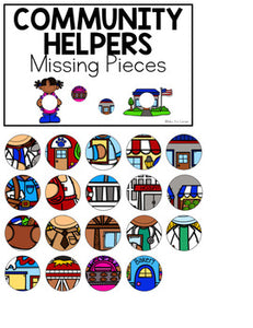 Community Helpers Missing Pieces Task Box | Task Boxes for Special Education