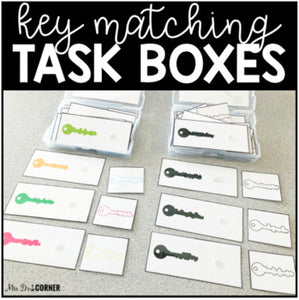 Key Matching Task Boxes ( 2 levels ) | Task Boxes for Special Education