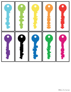 Key Matching File Folders ( 2 sets ) | File Folders for Special Education
