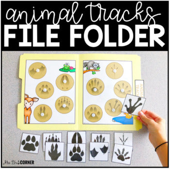 Animal Tracks File Folders ( 2 sets ) | File Folders for Special Education