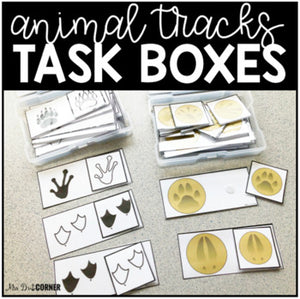 Animal Tracks Task Boxes ( 3 versions ) | Task Boxes for Special Education