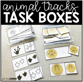 Animal Tracks Task Boxes ( 3 versions )  Task Boxes for Special Educa –  mrsdsshop