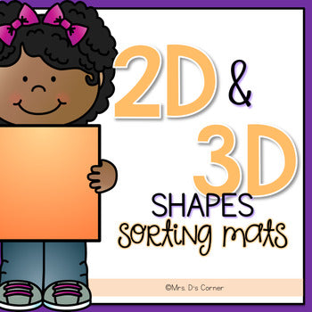 2D and 3D Shapes Sorting Mats | 2D and 3D Activities and Booklet Reader