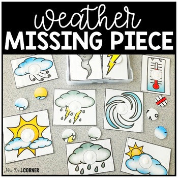 Weather Task Box Weather Missing Pieces Task Box | Task Boxes for Special Education ...