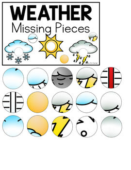 Weather Task Box Weather Missing Pieces Task Box | Task Boxes for Special Education ...