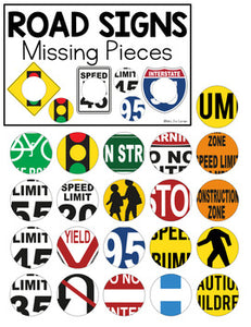 Road Signs Missing Pieces Task Box | Task Boxes for Special Education